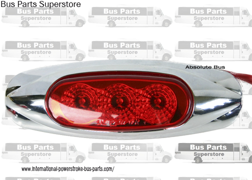 Bus Rcl Light Bus LED Red Marker Chrome Base / Clearance Lamp, Bus Clearance / Marker ...