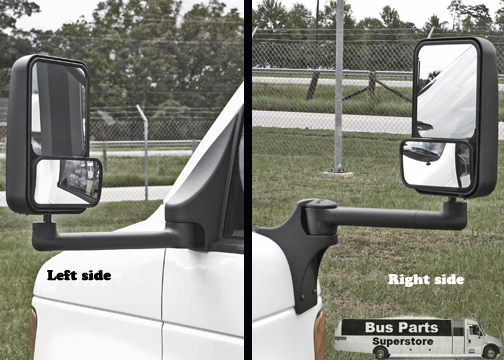 Velvac Bus & RV Side View Mirrors (pair). Shuttle Bus Mirror. 2003 and Up. Ford Econoline.