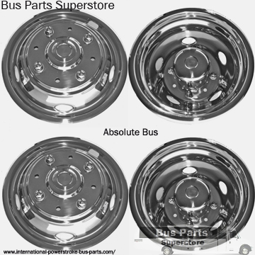 Bus Wheel Simulator Covers 19.5" Ford F550 5 Hole 8 Lug 99-02