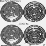 Bus Wheel Simulator Covers 19.5" Ford F550 5 Hole 8 Lug 99-02