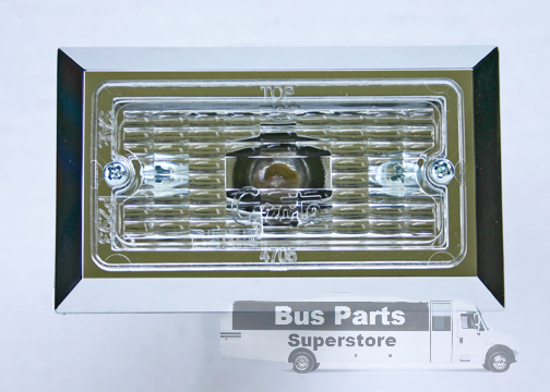Bus Clear Rectangular Auxiliary-Dome-Interior Light