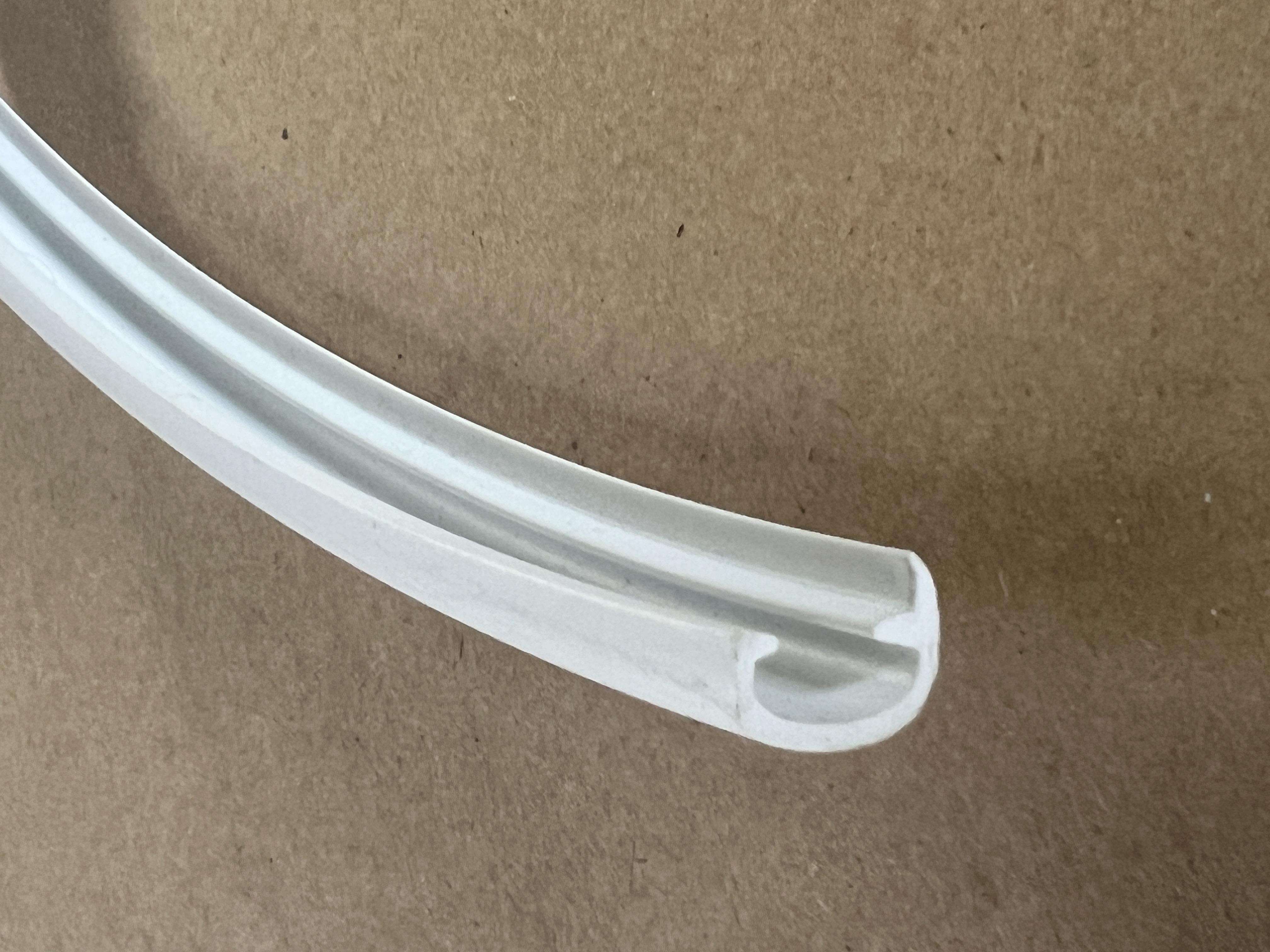 1" White Flexible Screw Trim Cover Molding