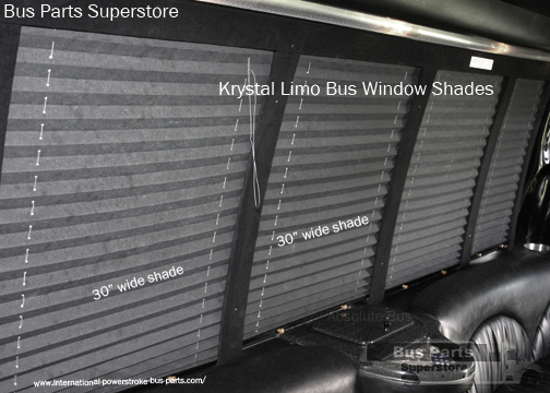 Window Shade for Krystal Limo Bus 30 in (black)