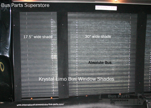 Window shade for Krystal Limo Bus 17.5 in (black)