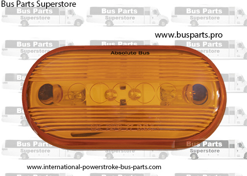 Shuttle Bus Dual Bulb Surface Mount Marker/Clearance Light Yellow,   Two Wire