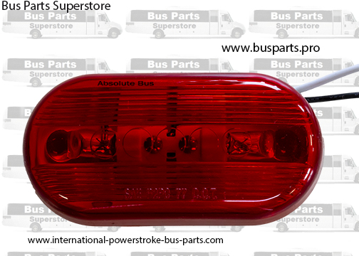 Shuttle Bus Dual Bulb Surface Mount Marker/Clearance Light Red,   Two Wire