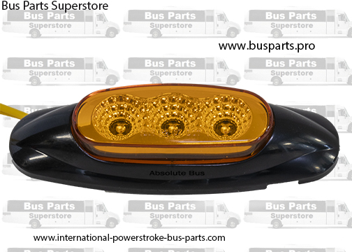 Bus LED Miro-Flex Amber Marker Black Base / Clearance Lamp