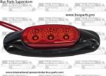 Bus LED Miro-Flex Red Marker Black Base / Clearance Lamp