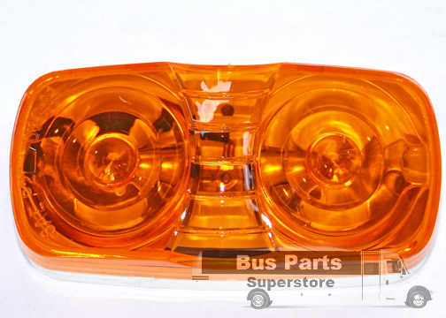 Bus Yellow Two-Bulb Square-Corner Clearance - Marker Light Lamp