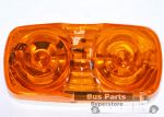 Bus Yellow Two-Bulb Square-Corner Clearance - Marker Light Lamp